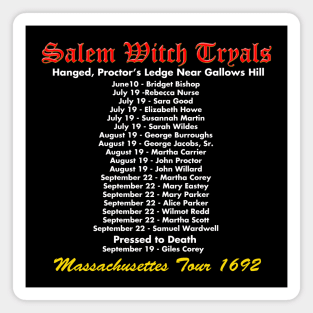 Salem Witch Tryals Tour Magnet